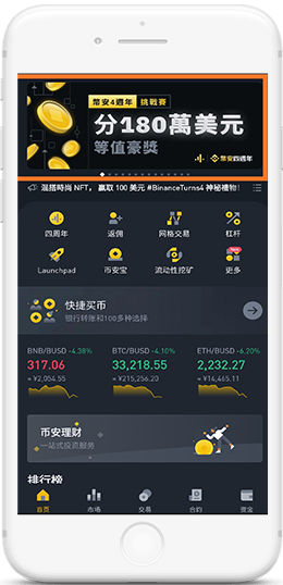 Binance Mac客户端APP界面